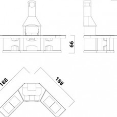 Nova Quatro Grillkamin Außenküche weiß / Wellfire - Alles für Garten