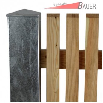 Bauer 103543, Zaun Torpfosten 1500x60x60x3mm feuerverzinkt mit