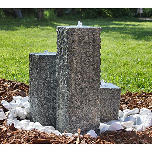 CLGarden Granit Springbrunnen SB2 3 teiliger Säulenbrunnen