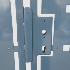 Hochwertiges 2-flügeliges Tor / Grau Pulver-beschichtet / Tor-Einbau