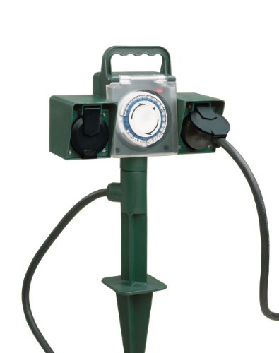 REV Ritter 0595008555 Erdspieß mit Steckdose, 2fach, und mechanischer
