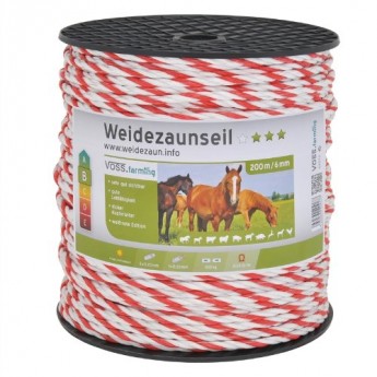 1000m Weidezaunlitze - Elektrozaun Seil Mit 6 Edelstahldrähten Für Alle Tierarten