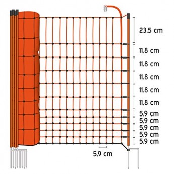 50 Meter Zaun KLASSIKER für Geflügel, Schafe und Jungtiere
