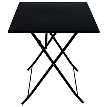 Metall Klapptisch 60x60cm Schwarz Beistelltisch Balkontisch Gartentisch