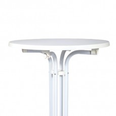 STEHTISCH Bellini Ø 60cm - Bartisch/Bistro-Tisch klappbar weiß 110 cm