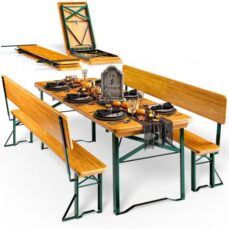 CASARIA Bierzeltgarnitur mit Lehne 170 cm