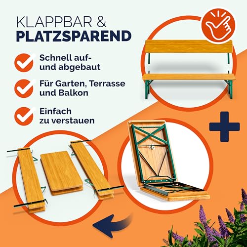 CASARIA Bierzeltgarnitur mit Lehne 170 cm